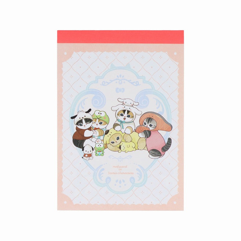 Bloc de notas Mofusand x Sanrio, marco retro