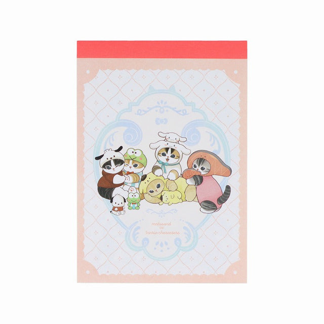 Bloc de notas Mofusand x Sanrio, marco retro