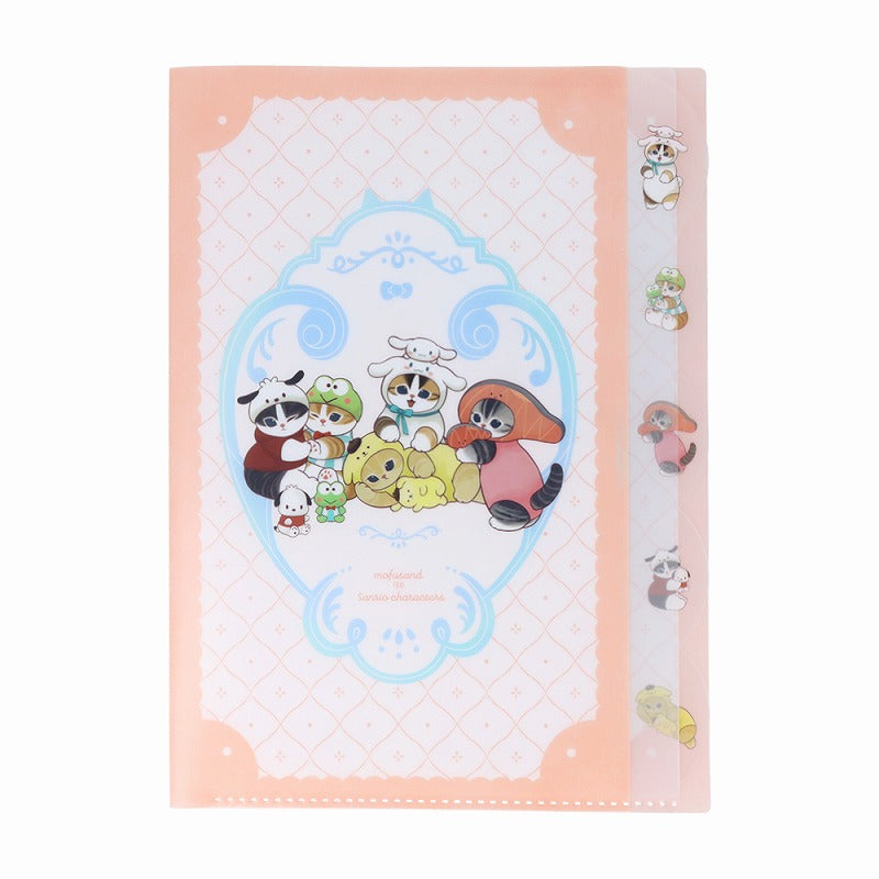 Carpeta transparente Mofusand y Sanrio, 5 bolsillos