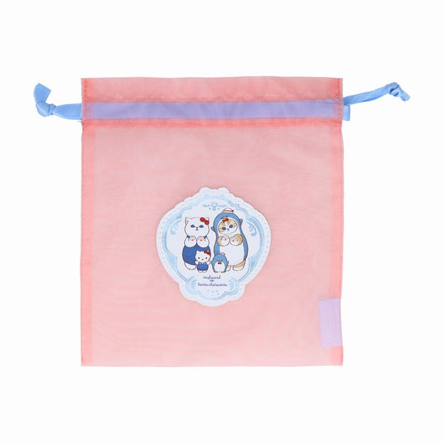 Bolsa con cordón Mofusand y Sanrio, diseño retro