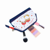 Estuche de denim Mofusand con gatito y cerezas