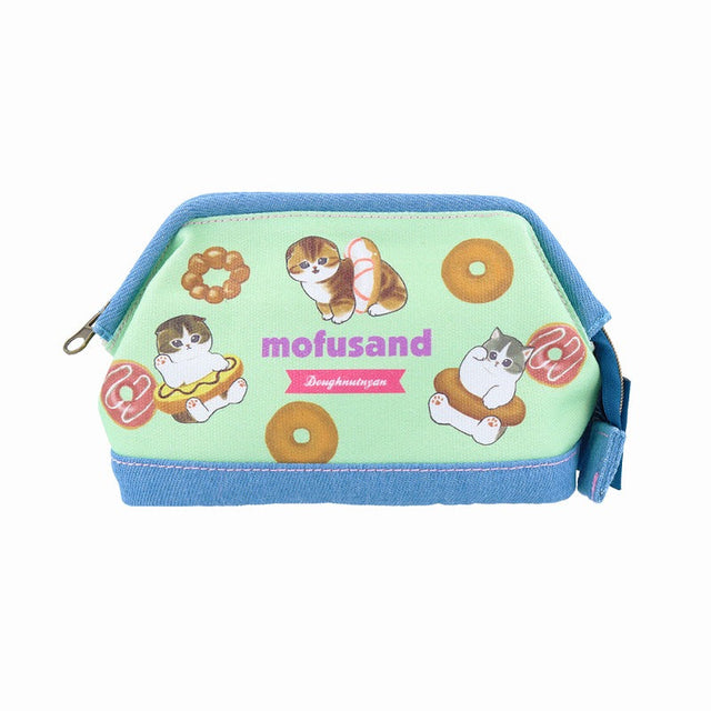 Estuche de mezclilla mofusand con gato donut