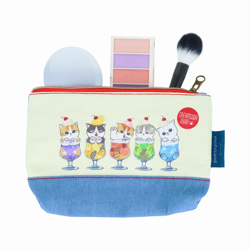 Estuche plano Mofusand, gatito con soda