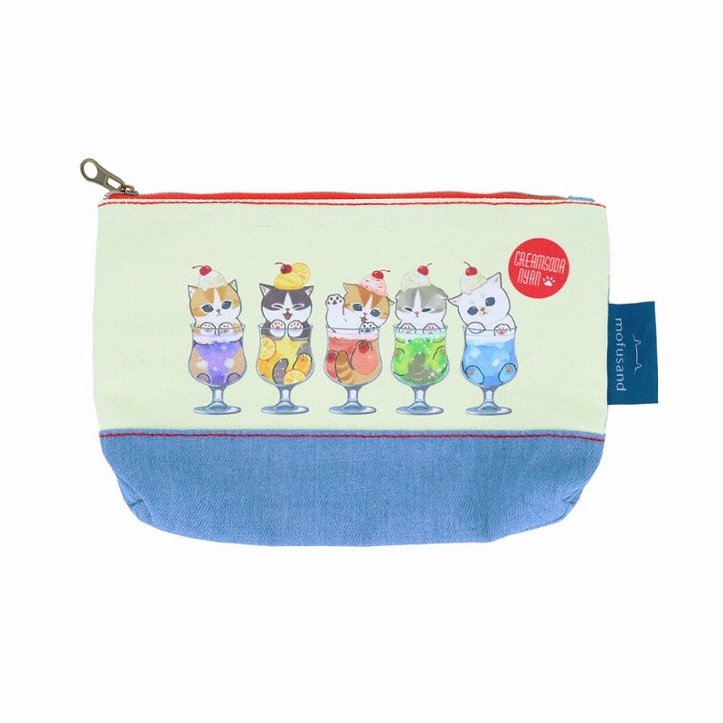 Estuche plano Mofusand, gatito con soda