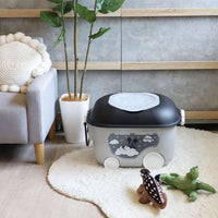 Caja para juguetes con ventana de Mickey Mouse