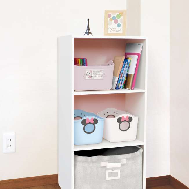 Balde organizador pequeño Minnie Mouse, celeste