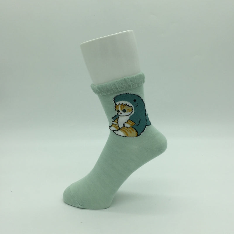 Calcetines Mofusand de gato tiburón