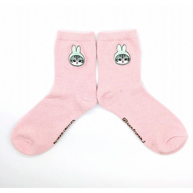 Calcetines mofusand con gatito de orejas de conejo