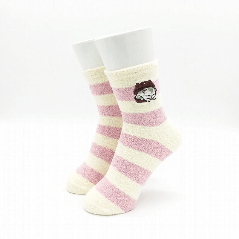 Calcetines Mofusand con diseño dulce a rayas