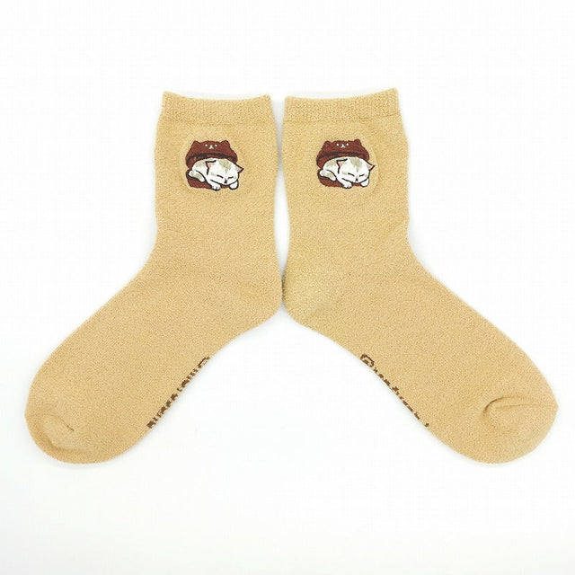 Calcetines Marshmallow mofusand con bordado