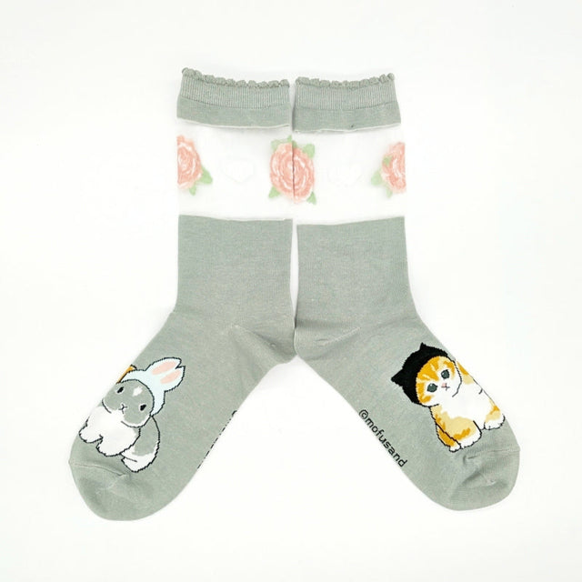 Calcetines transparentes Mofusand gris
