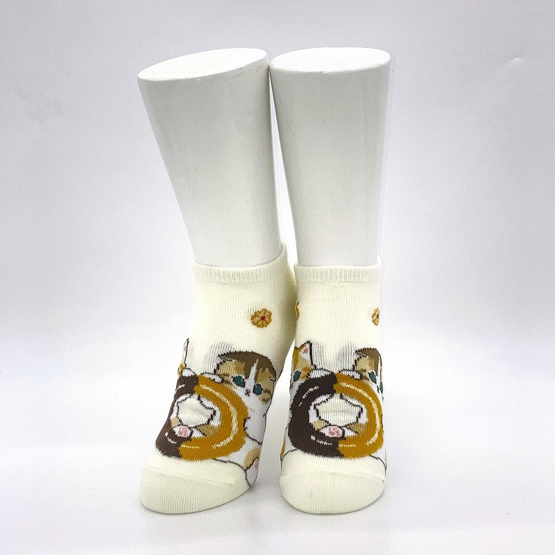 Calcetines mofusand con diseño de gatito y dona