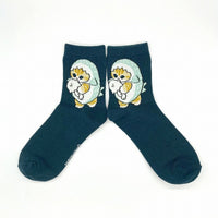 Calcetines Mofusand con diseño de tiburón y foca