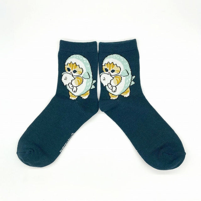 Calcetines Mofusand con diseño de tiburón y foca