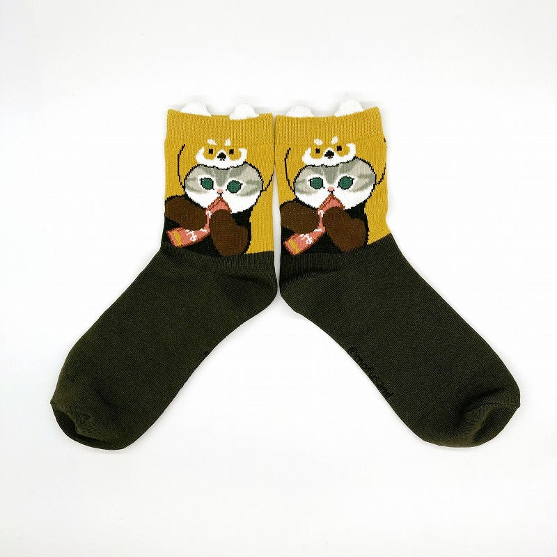 Calcetines de caña baja Mofusand con mapache