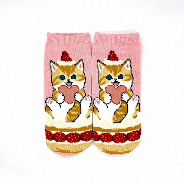 Calcetines Mofusand con diseño de pastel