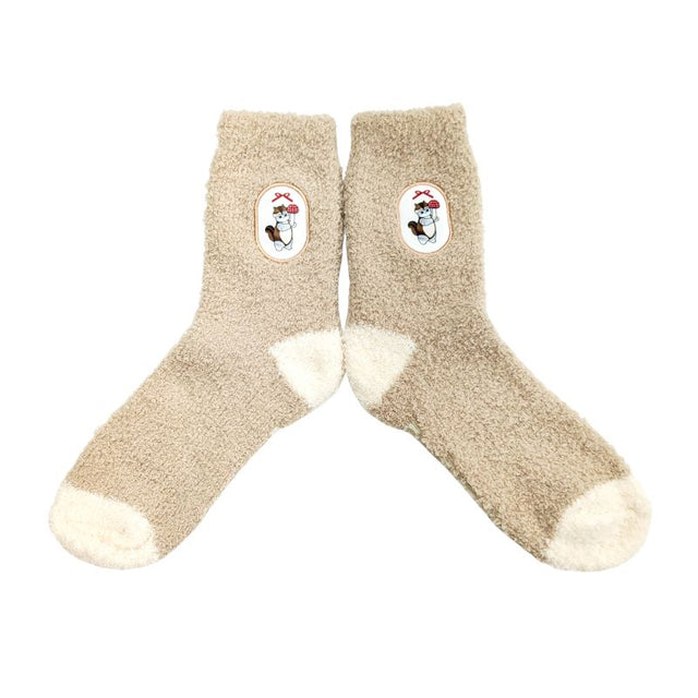 Calcetines esponjosos Mofusand con parche