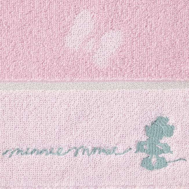Toalla de mano rosa con siluetas de Minnie y Mickey