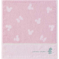 Toalla de mano rosa con siluetas de Minnie y Mickey