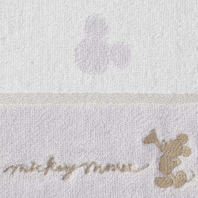 Toalla mini blanca de siluetas de Mickey y Minnie