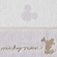 Toalla mini blanca de siluetas de Mickey y Minnie