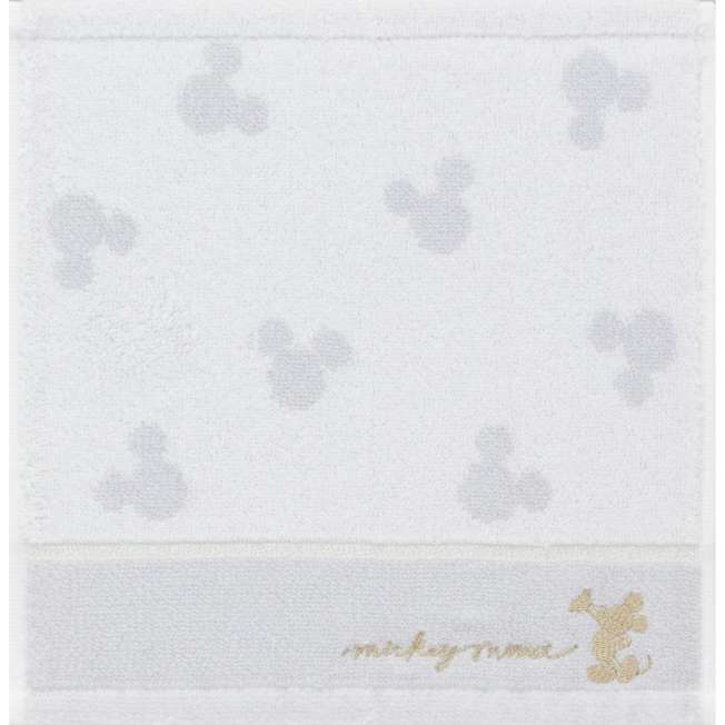 Toalla mini blanca de siluetas de Mickey y Minnie