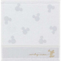 Toalla mini blanca de siluetas de Mickey y Minnie