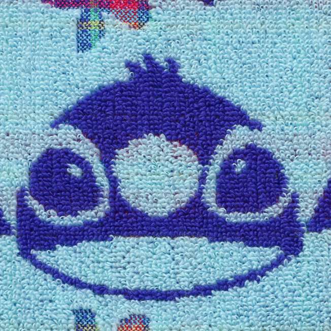 Toalla de mano Stitch a cuadros azules