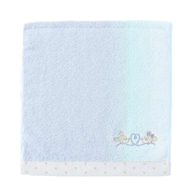 Toalla de mano Mickey y Minnie Sweet Pair azul
