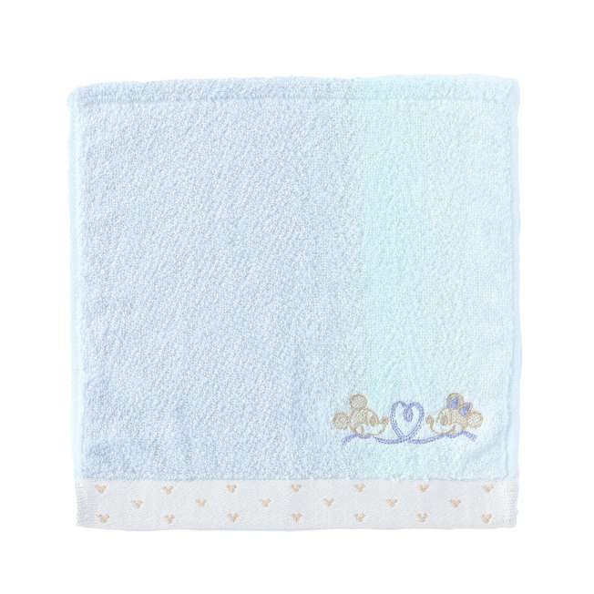 Toalla de mano Mickey y Minnie Sweet Pair azul