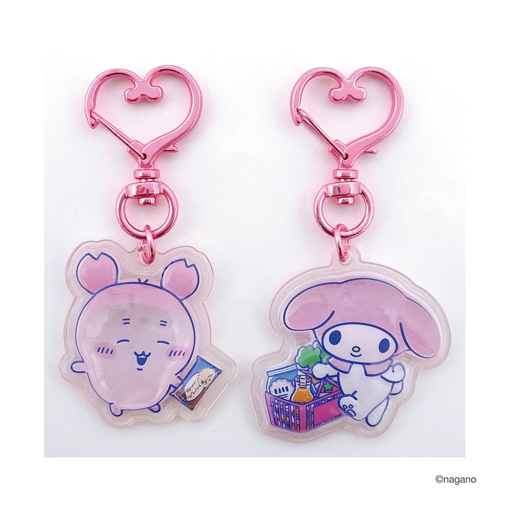 Llavero 3D de Chiikawa y My Melody