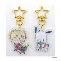 Llavero en relieve de Shisa y Pochacco