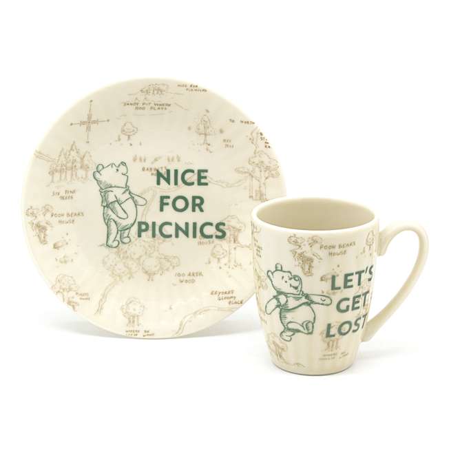 Set de taza y plato de picnic de Winnie the Pooh