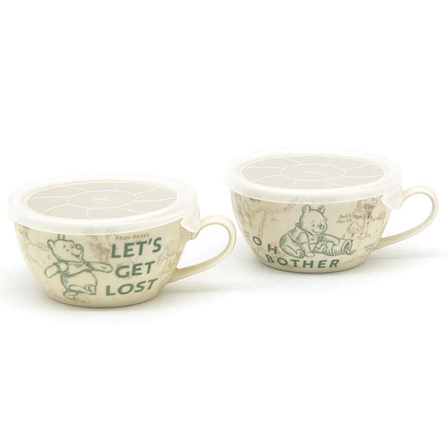 Set de 2 tazones con tapa para sopa de Winnie the Pooh