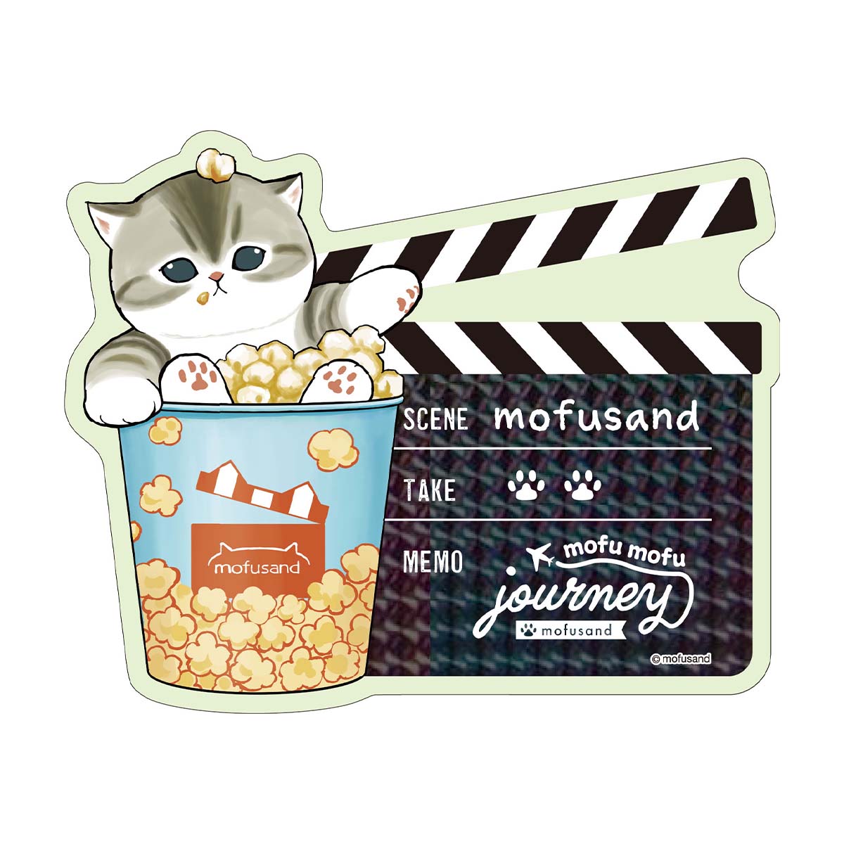 mofusand: sticker de viaje prismático