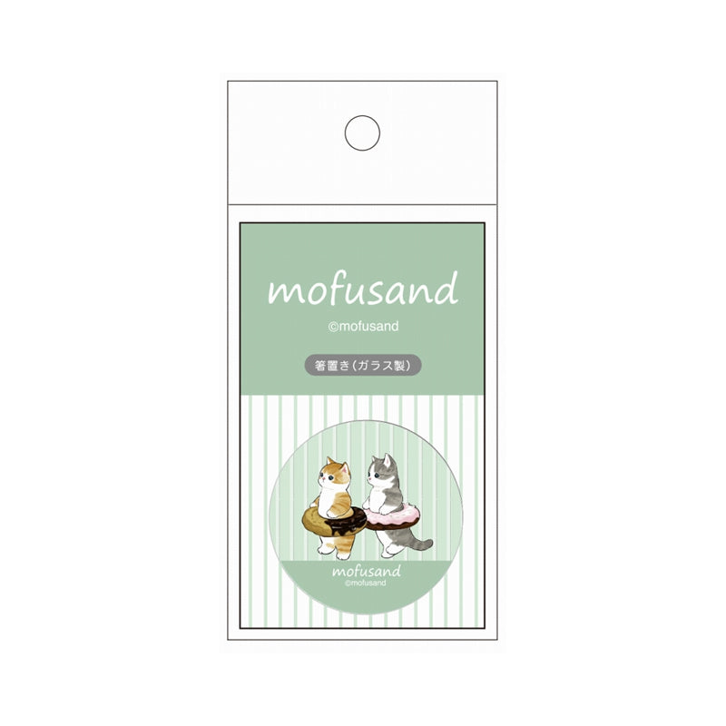 Mofusand: posa palillos de vidrio, dona verde