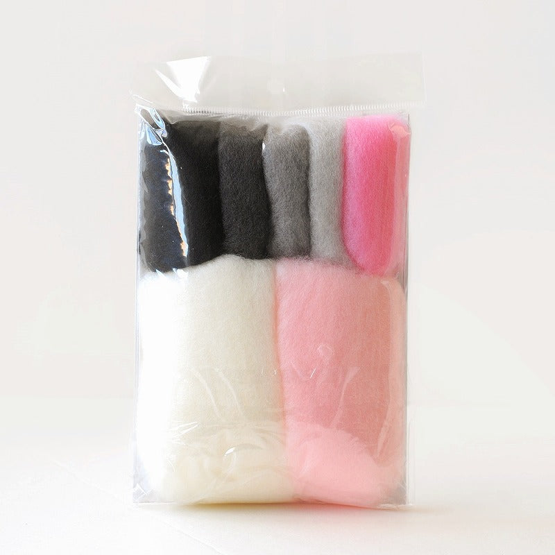 Kit de fieltro con aguja Mofusand: gatito conejo