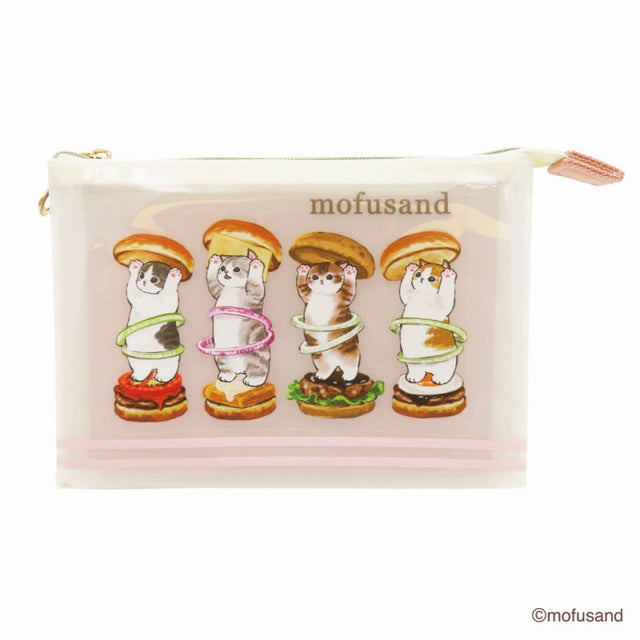 Mofusand: estuche transparente de 3 compartimentos