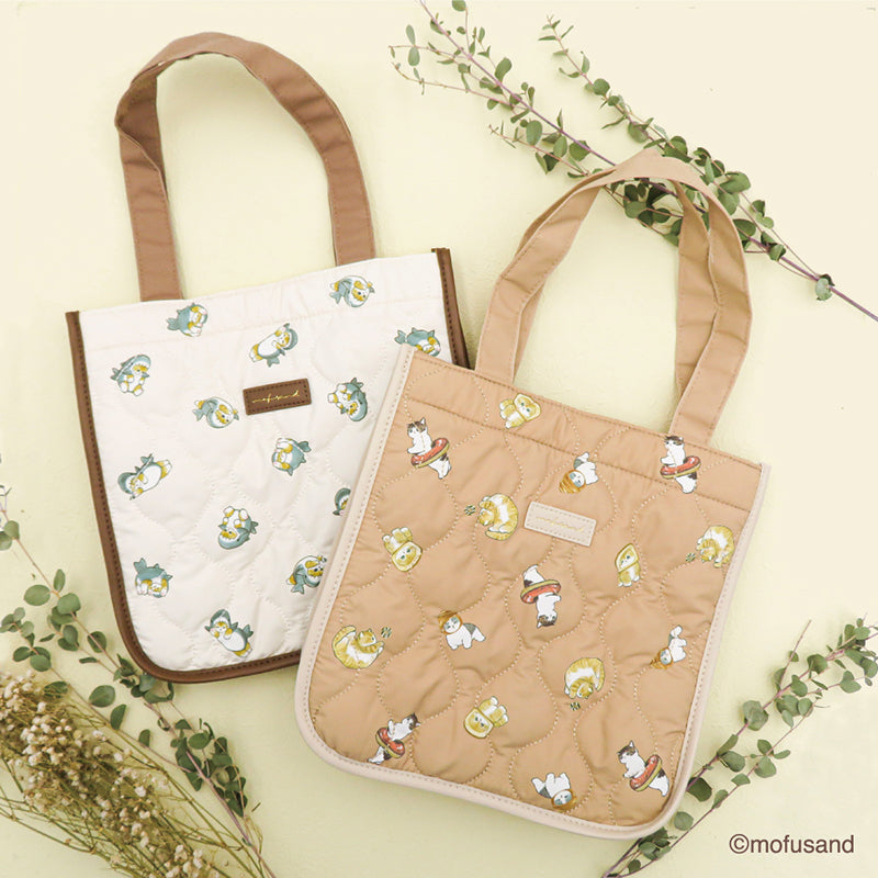 Bolso tote acolchado Mofusand con diseño de tiburón