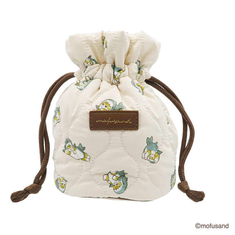Bolso con cordón acolchado Mofusand de tiburón
