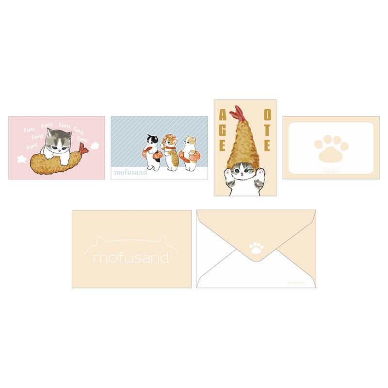 Set de mini tarjetas mofusand de camarón