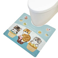 Mofusand: Alfombra de baño con gatitos cupcake