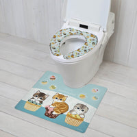 Mofusand: Alfombra de baño con gatitos cupcake