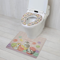 Cojín para asiento de baño Mofusand: gatos y macarons