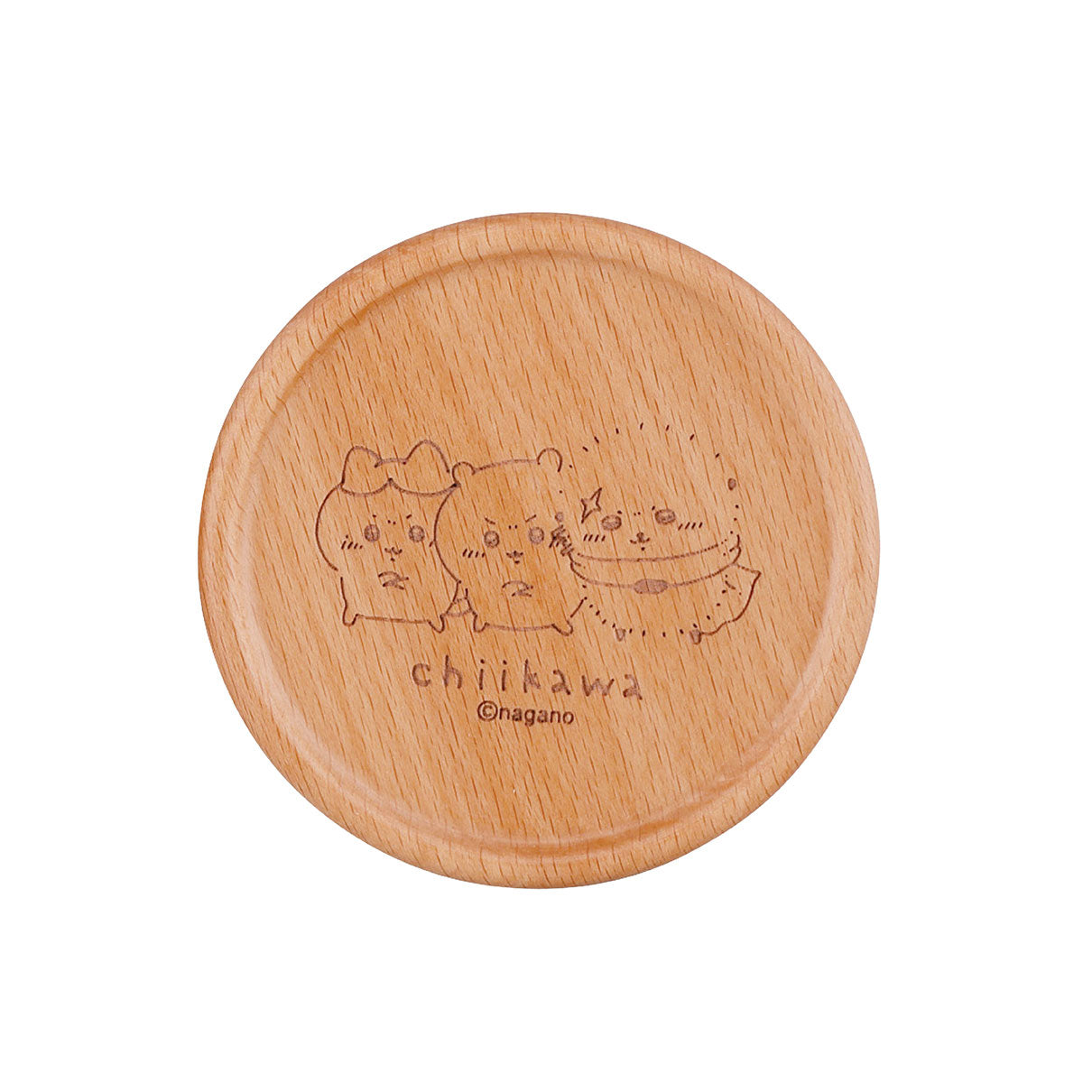 Taza con posavasos Chiikawa Flores felices azul