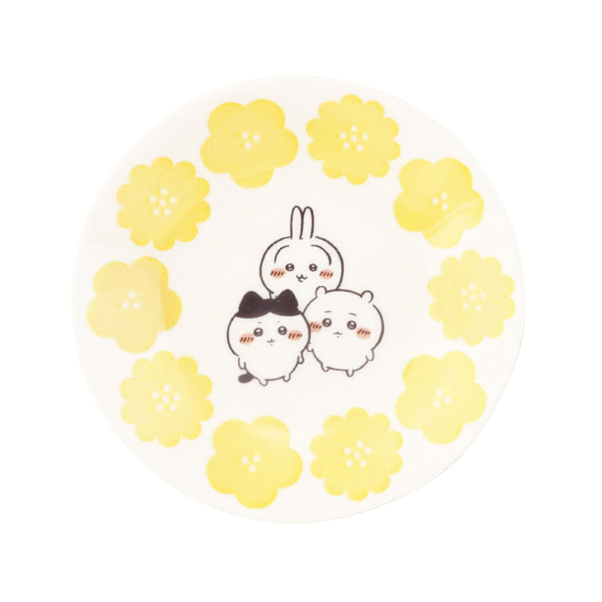Plato Chiikawa Happy Blossom amarillo, 13,5 cm
