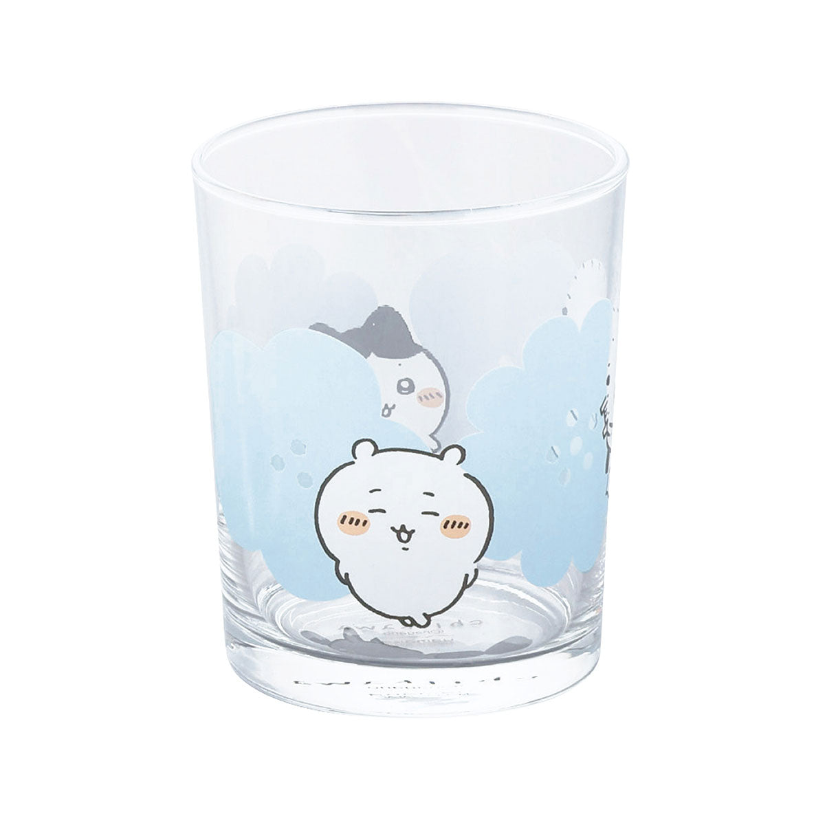 Vaso de vidrio Chiikawa Happy Blossom azul