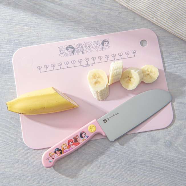 Set de cuchillo seguro y tabla para niños Disney Princess