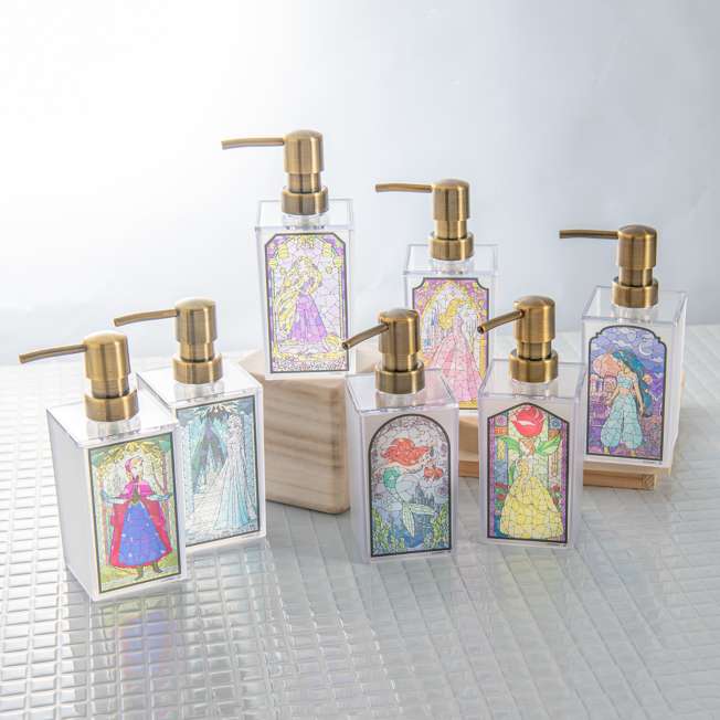 Dispensador de jabón espumoso Jasmine estilo vitral