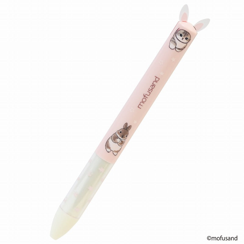 Lápiz pasta bicolor Mofusand con diseño de conejo